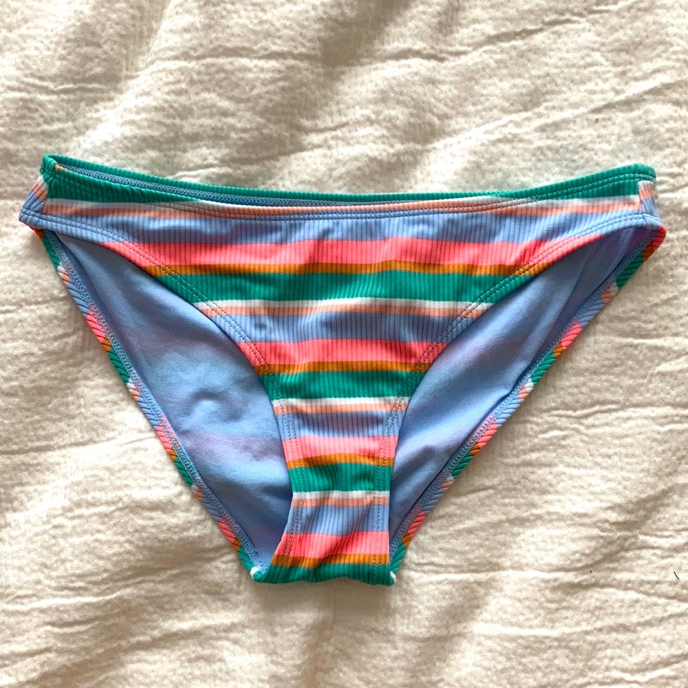 Xhiliration Striped Bikini Bottom